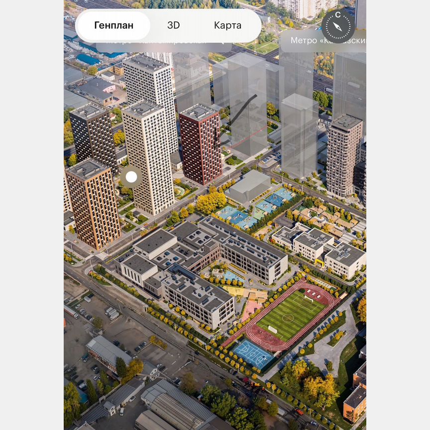 2-к. квартира, 58,8 м², 9/23 эт.