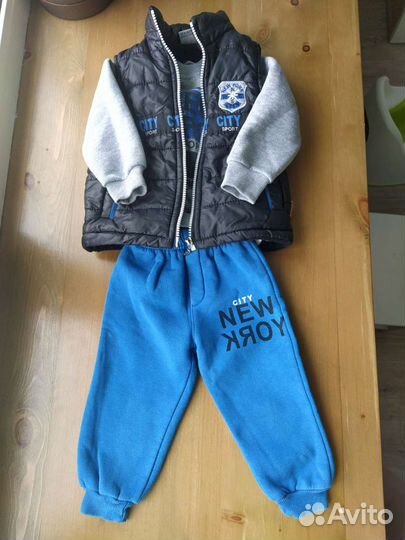 Флисовый костюм +жилетка