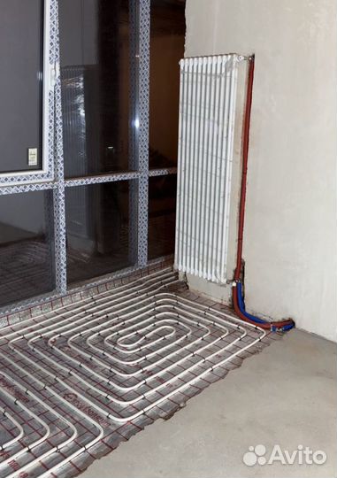 Отопление Монтаж тёплого пола, воды, сантехник