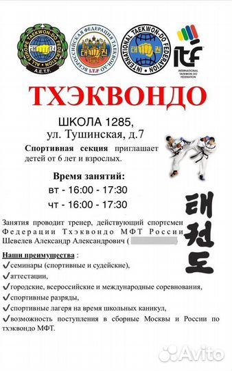 Тренер по тхэквондо