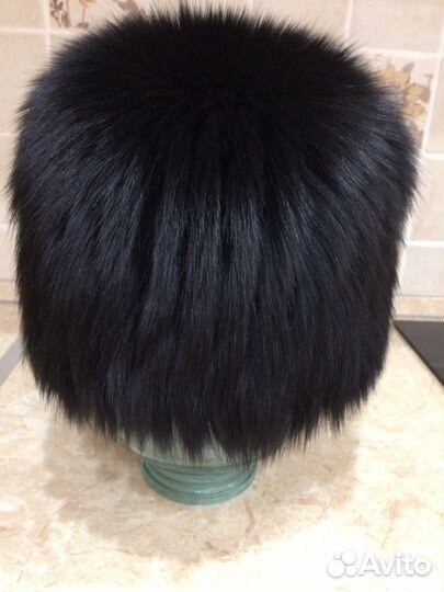 Шапка из песца на трикотажной основе