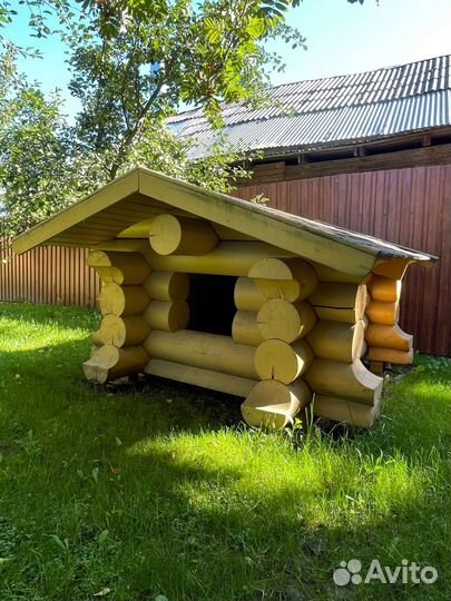 Будка из сруба для крупной собаки