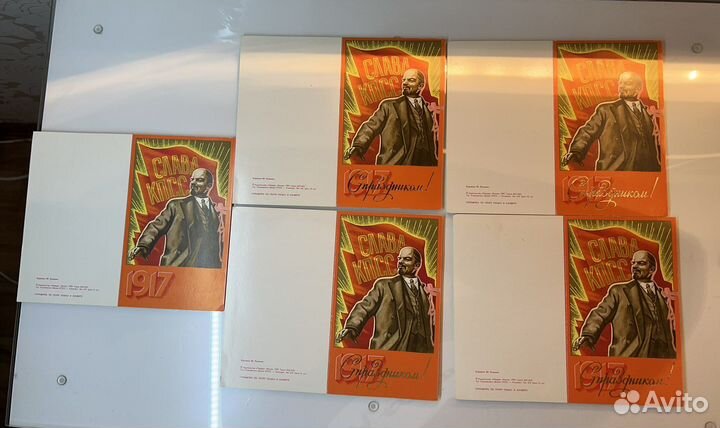 Винтажные открытки с Ленином слава кпсс