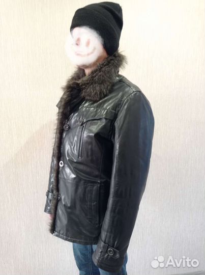 Кожаная куртка мужская 52 54 Дублёнка