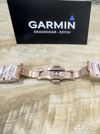 Браслет сталь Garmin quickfit 20 мм розовое золото