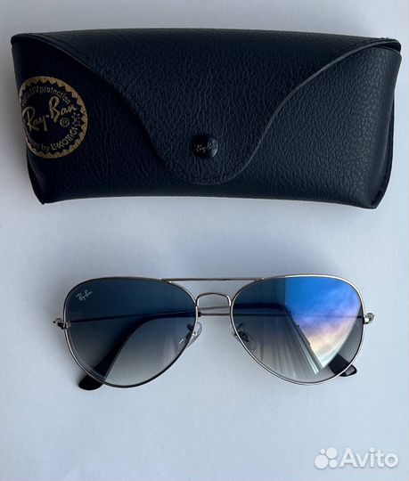 Очки Ray Ban Aviator голубые