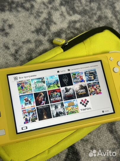 Прошитая Nintendo Switch Lite (чип+256gb+игры)