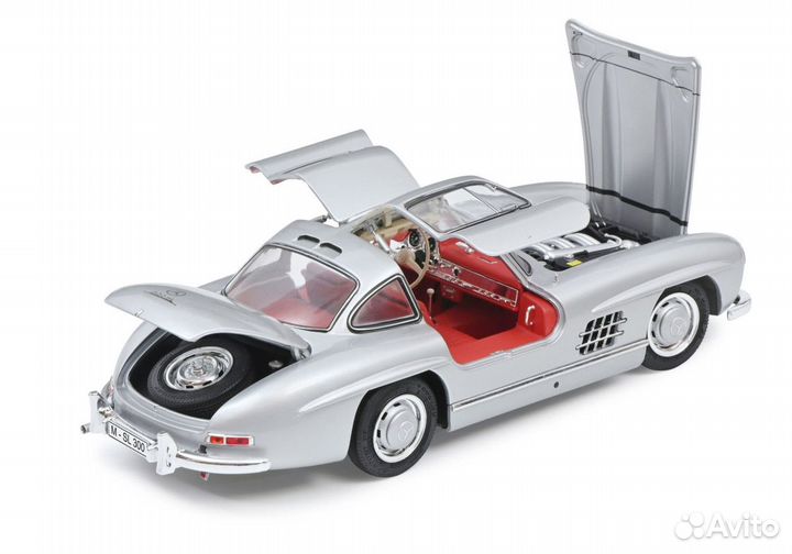 Mercedes-Benz 300 SL красный салон 1/18 Schuco