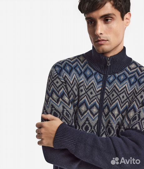 Жаккардовый кашемировый кардиган Falconeri