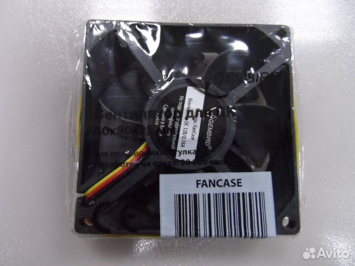Кулер gembird FanCase 80mm 12V 0.18A 3pin