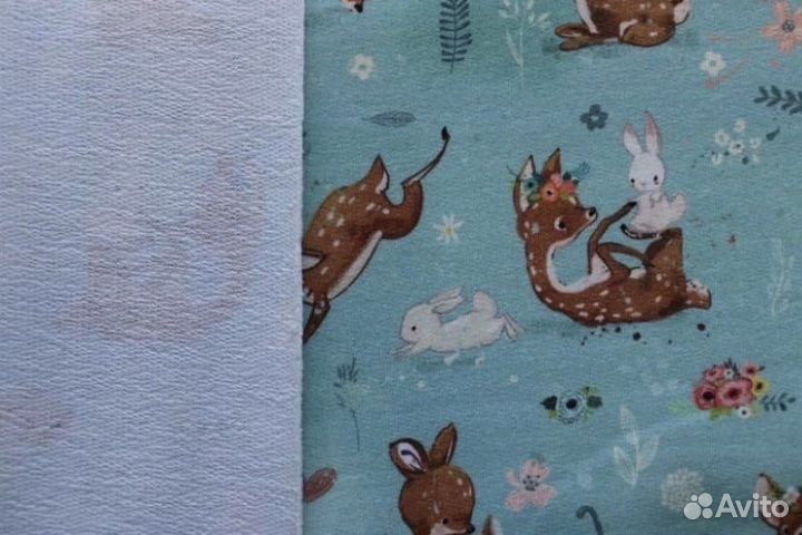 Ткань для пошива одежды футер 2х нитка петля