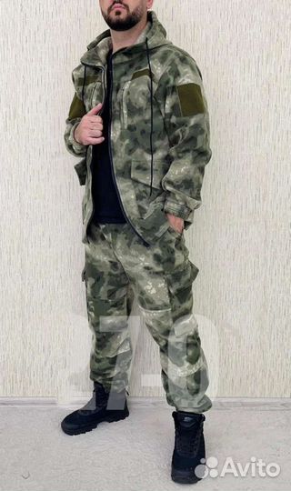 Флисовый демисезонный костюм горка 5 мох