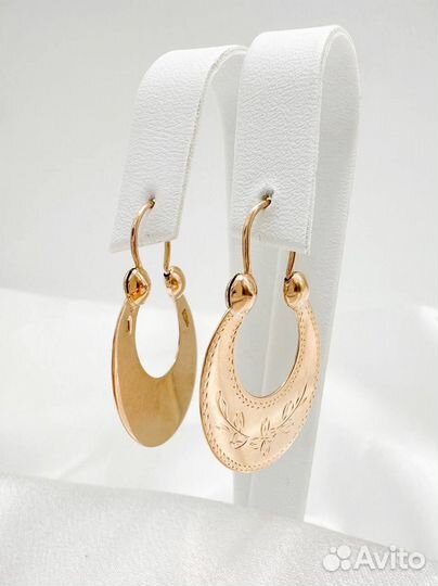 Золотые серьги СССР 583 Сударушки 5.58 гр / бк