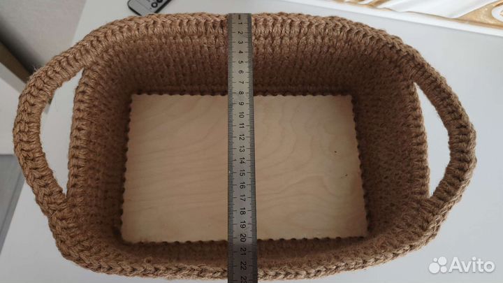 Джутовая корзина 20*30см