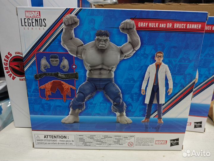 Фигурки Marvel Legends Gray Hulk and Dr. Bruce