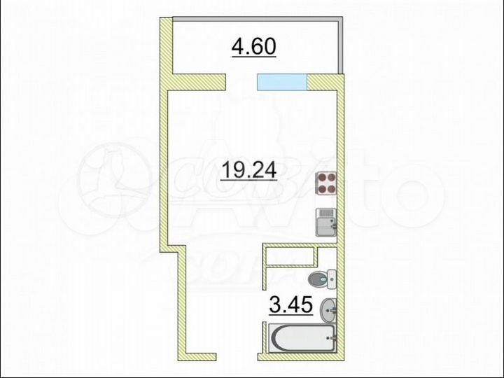 Квартира-студия, 27 м², 7/20 эт.