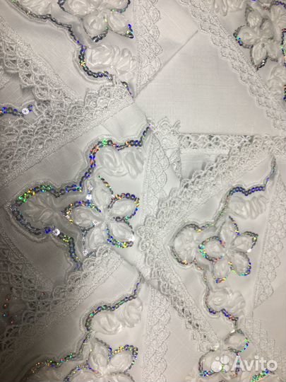 Комплект штор для кухни + скатерть+12 шт салфеток