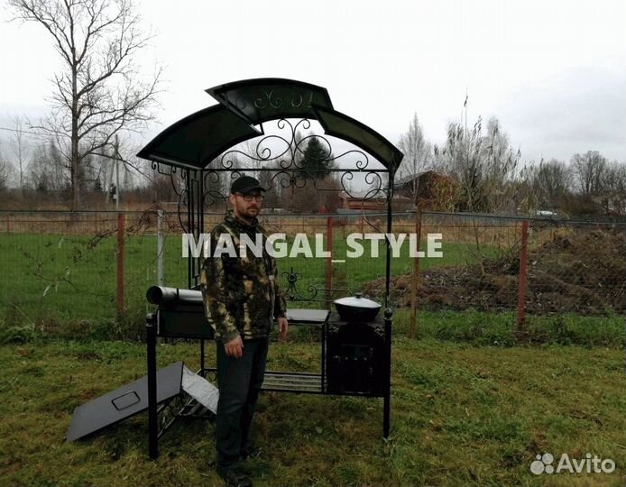 Мангал с крышей