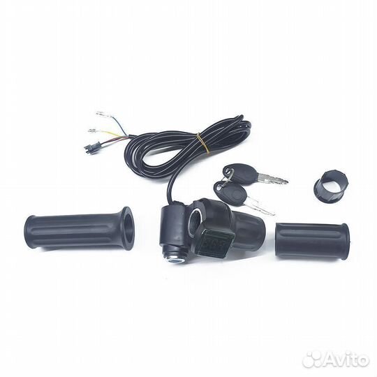 Ручка газа с вольтметром (полумото)