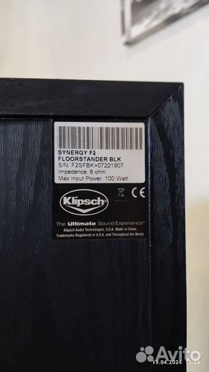 Акустические колонки klipsch synergy f2