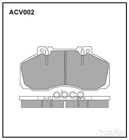 Колодки тормозные дисковые WVA (29835) ACV002 A