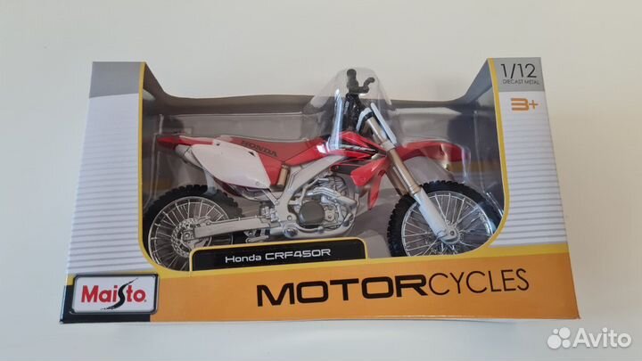 Модель мотоцикла Maisto Honda CRF450R