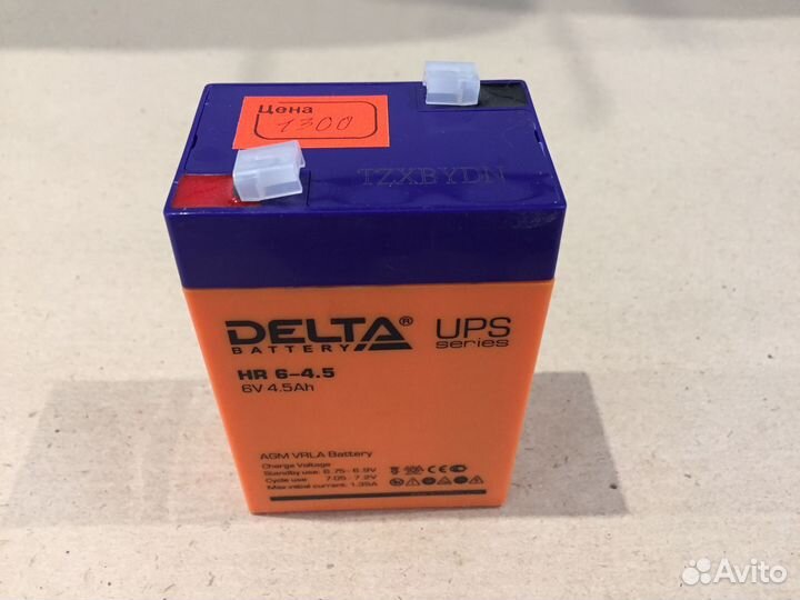 Аккумулятор для детского электромобиля 6V/4,5 Ah