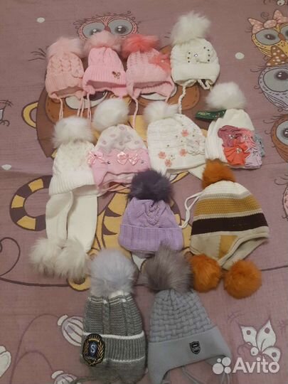 Зимние детские шапки