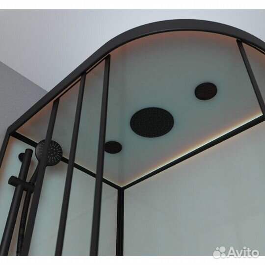 Душевая кабина Frank F412/2L Black 120x80 см 1510