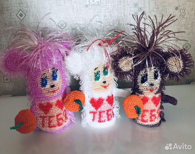 Мочалки рукавички ручной работы