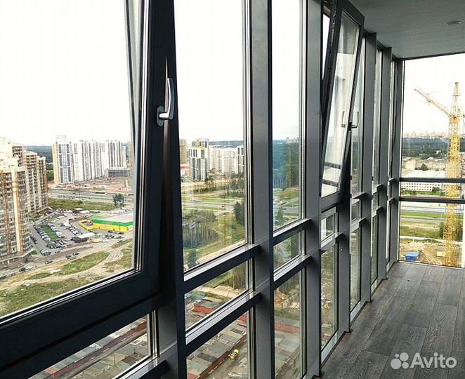 Раздвижные окна для балкона лоджии алюминиевые