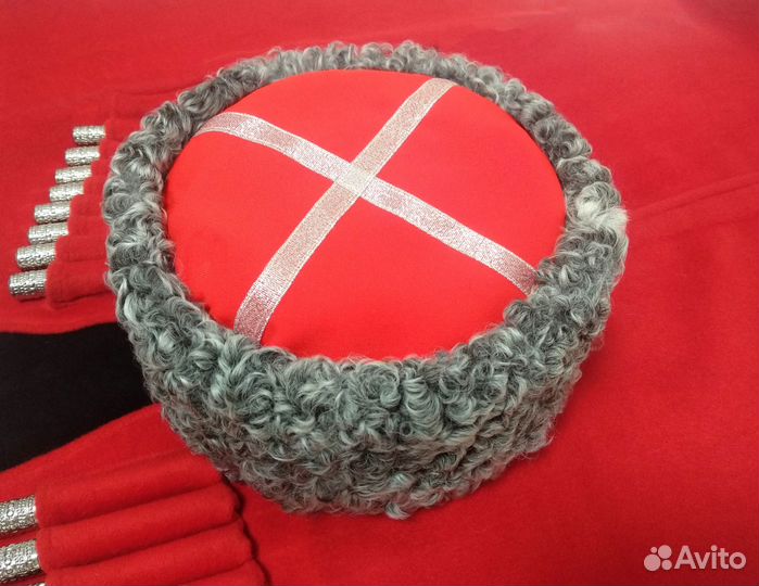 Кубанка из серого каракуля Ворог