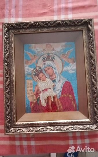 Икона вышитая бисером 