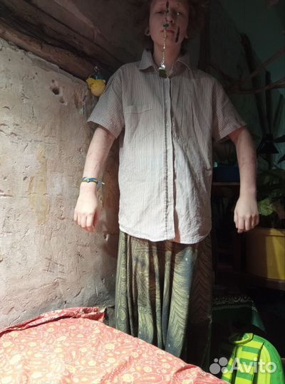 Рубашка белая в полоску