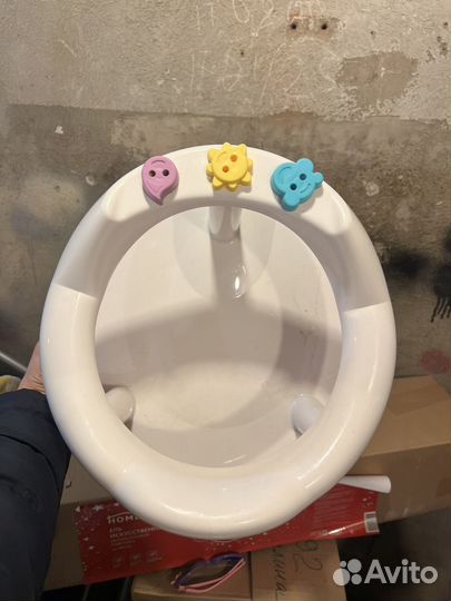 Стульчик для купания пластишка розовый