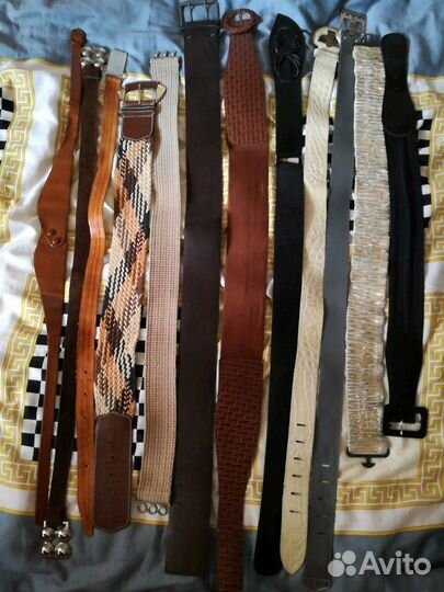 Ремень YSL Diesel Ferre много кожа текстиль винтаж