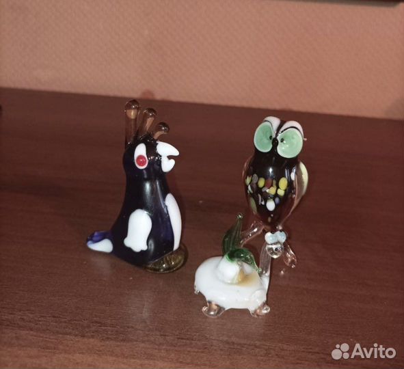 Фигурки из цветного стекла СССР