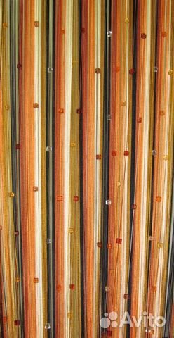 Кисея радужная с цвет. бусинами