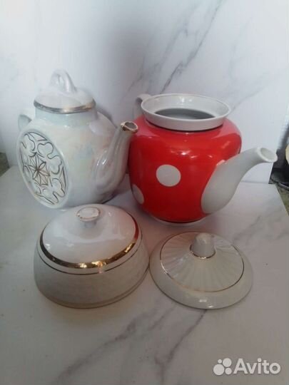 Чайник керамический, ручной работы, 3,5 л, крышки