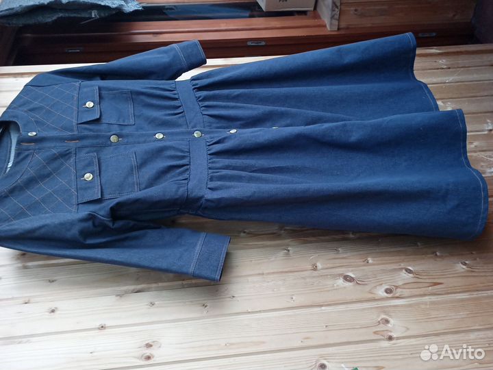 Джинсовое платье 50,52
