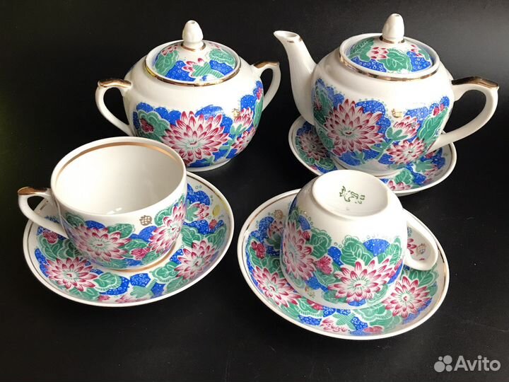 Предметы из сервиза Георгин СССР