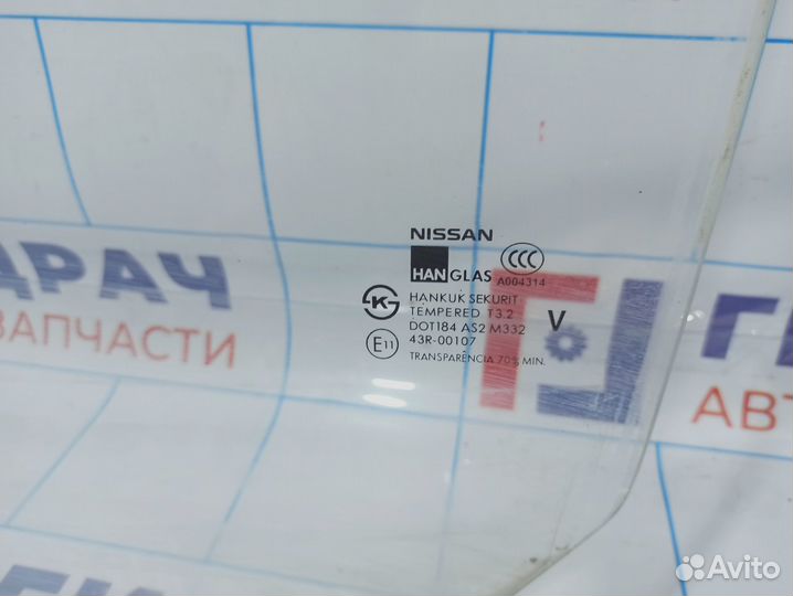 Стекло двери задней левой Nissan Almera Classic (B