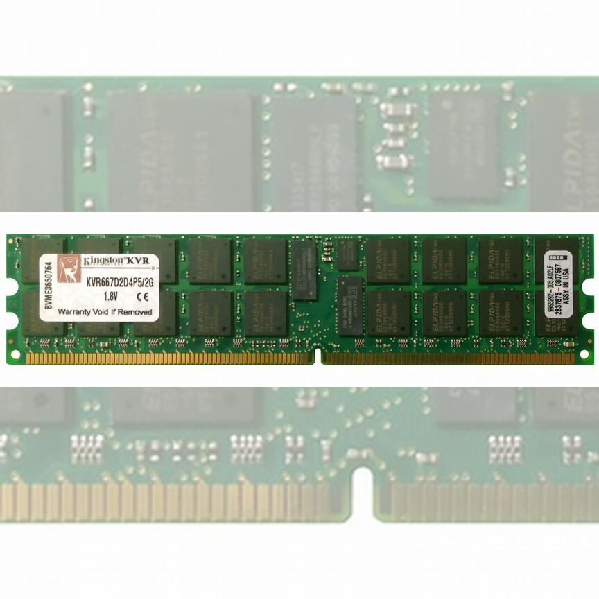 [KVR667D2D4P5/2G] Оперативная Память Kingston Ddr2 Kvr667d2d4p5/2g