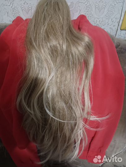 Искусственные волосы хвост на заколке