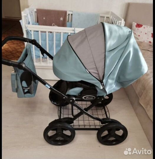 Коляска 2 в 1 aroteam cocoline эко кожа