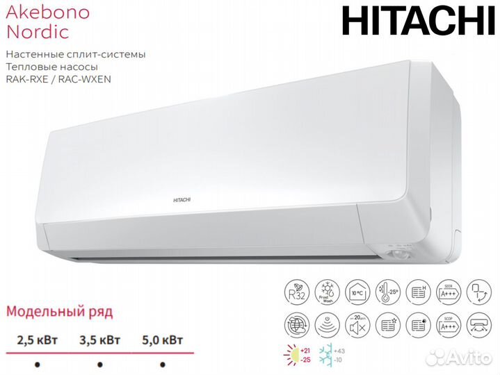 Сплит-системы Hitachi от поставщика