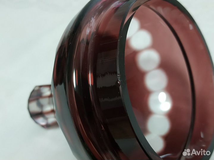 Антикварный набор: графин с подносом и стаканы