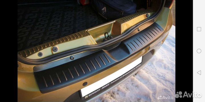 Защитная накладка на задний бампер рено сандеро2