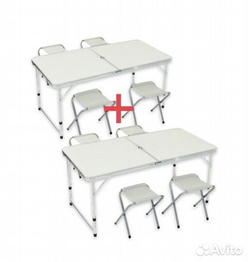 За 2 комплекта (стол+4 стула)