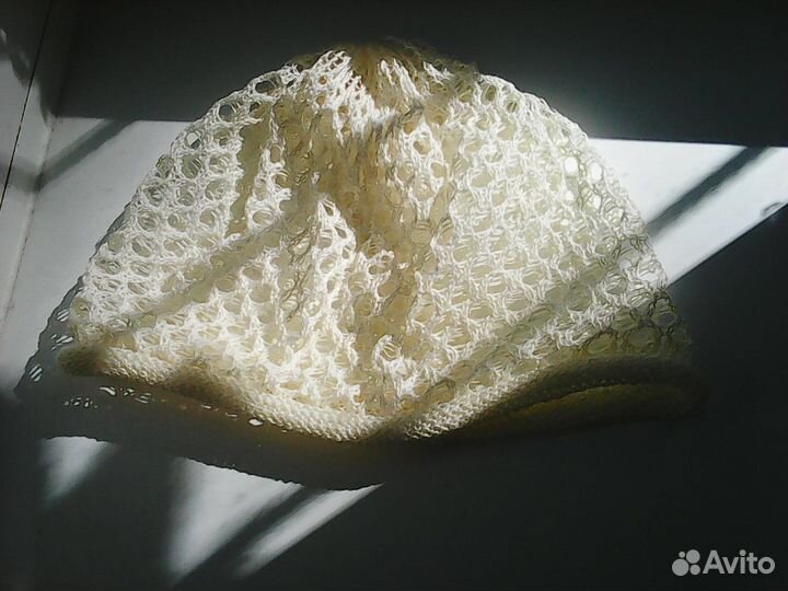 Летняя новая женская ажурная льняная шапочка